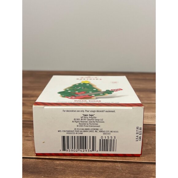 RARE HALLMARK ORNAMENT QG01553 SUGAR, SUGAR CHRISTMAS TREE COOKIE W SOUND - Picture 3 of 5